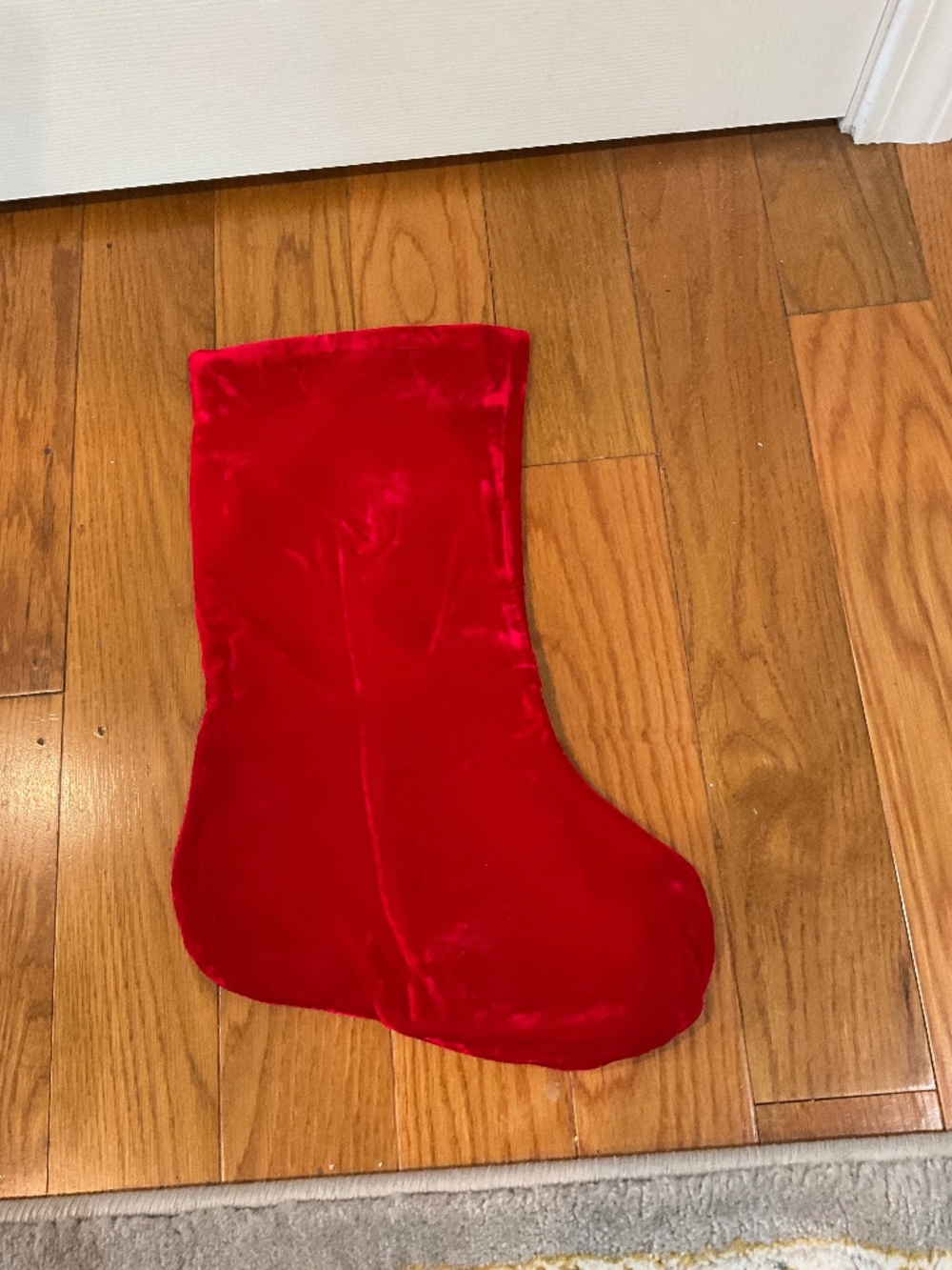 Red Crushed Velvet Christmas Stocking